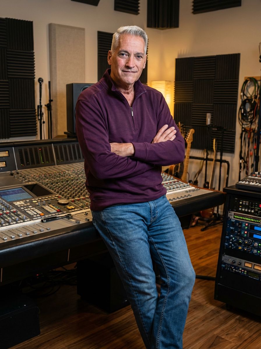 Simon Kowalski in the studio